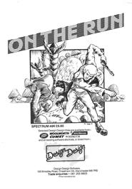 Advert for On The Run on the Sinclair ZX Spectrum.